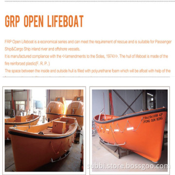 Open Type Lifeboat 16 Persons For Sale